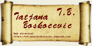 Tatjana Boškoćević vizit kartica